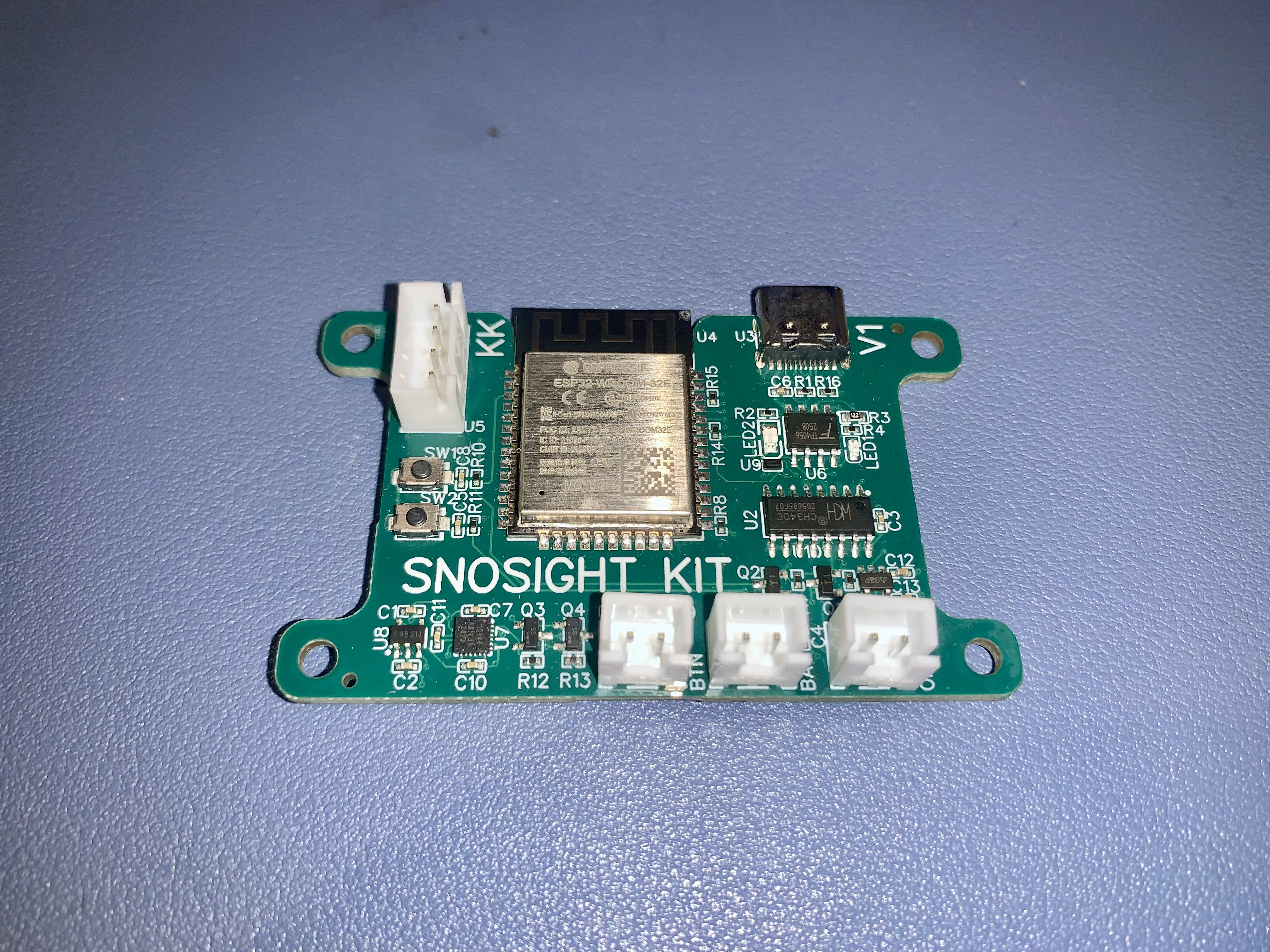 AR ski goggle electronics, view 2